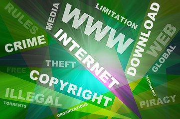 Image showing Internet texts copyright conception