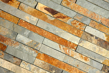 Image showing textured brick-wall 