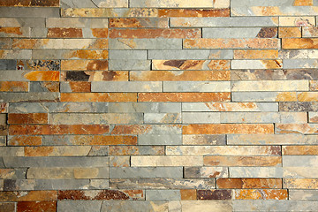Image showing textured brick-wall 