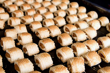 Image showing Freshly Baked Pineapple Tart in Pastry Shop