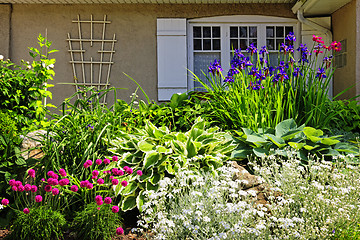 Image showing Residential garden landscaping