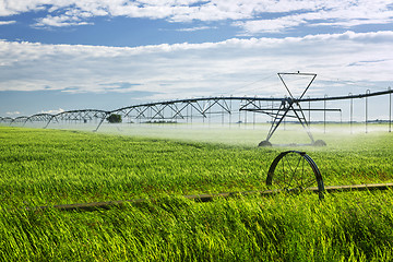 Image showing Irrigation equipment on farm field