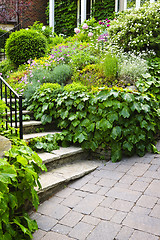 Image showing Natural stone garden stairs