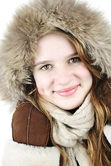 Image showing Happy winter girl