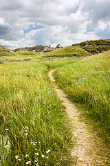 Image showing Trail in Badlands in Alberta, Canada