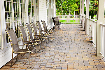 Image showing Chairs on patio