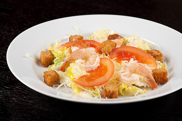 Image showing tiger shrimps salad