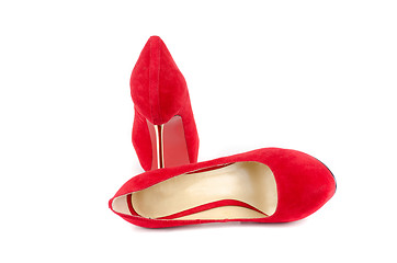 Image showing red female shoes
