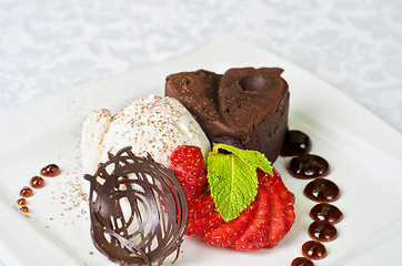 Image showing Chocolate flan