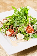 Image showing Tasty salad of beef tongue