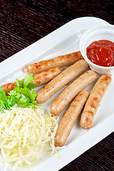 Image showing Grilled sausages