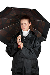 Image showing woman in rain coat