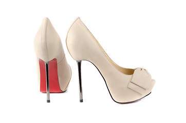 Image showing white female shoes