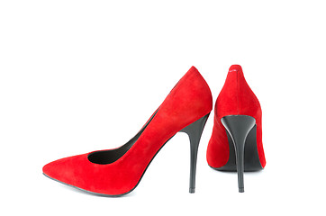 Image showing red female shoes