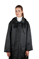 Image showing woman in rain coat