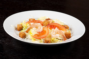 Image showing tiger shrimps salad