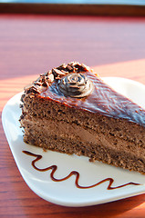 Image showing piece of chocolate cake