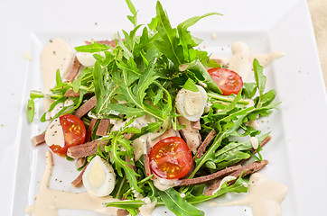 Image showing Tasty salad of beef tongue