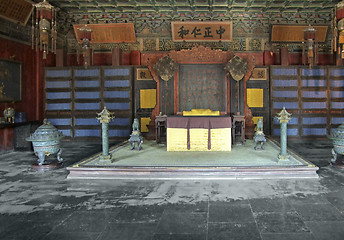 Image showing throne in the Forbidden City