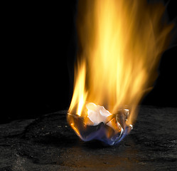 Image showing burning paper