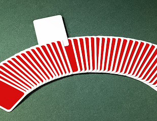 Image showing playing cards in a row