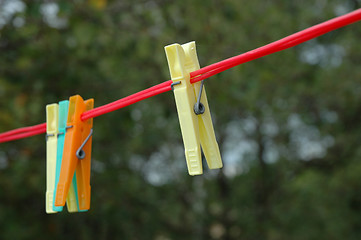 Image showing clothes pins