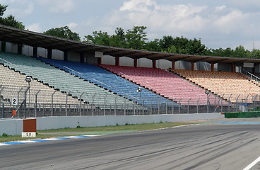 Image showing tribune opposite pit lane