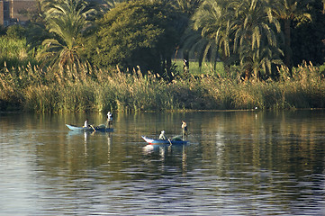 Image showing Nile waterside scenery between Aswan and Luxor