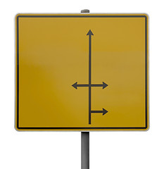 Image showing yellow direction sign