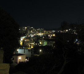 Image showing city of Naxos in Greece at night