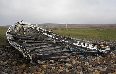 Image showing rotten boat in Scotland