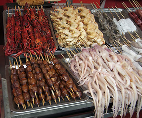 Image showing chinese sales stall detail