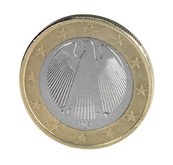 Image showing backside euro coin closeup