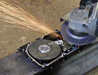 Image showing hard disk grinding