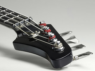 Image showing Bass guitar detail