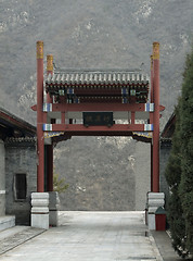 Image showing gate near the Great Wall of China