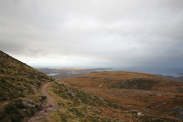 Image showing colorful dreamlike landscape near Stac Pollaidh