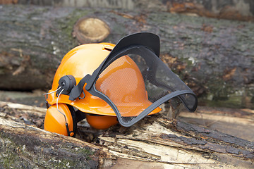 Image showing protective helmet outdoor shot