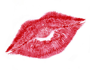 Image showing red lip print