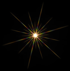 Image showing flashy star in black back