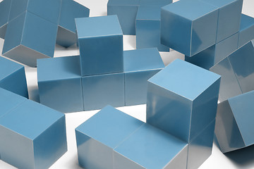 Image showing blue cubic objects