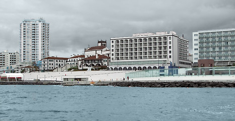 Image showing seafront scenery at Ponta Delgada