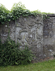 Image showing old stone relief on a wall