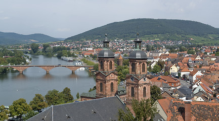 Image showing Miltenberg aerial view at summer time