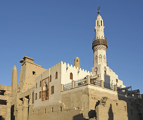 Image showing mosque at Luxor Temple in Egypt