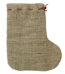 Image showing brown rough christmas sock