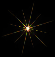 Image showing flashy star in black back