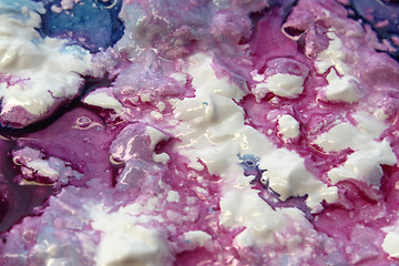 Image showing wet pastose paint closeup
