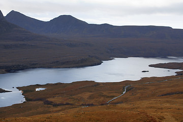 Image showing dramatic landscape near Stac Pollaidh