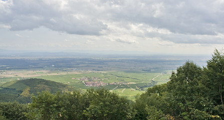 Image showing aerial view around Haut-Koenigsbourg Castle